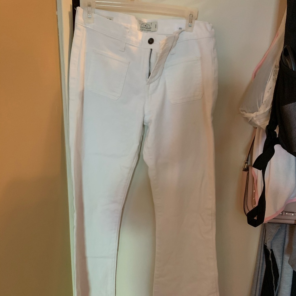 Boot cut white jeans
